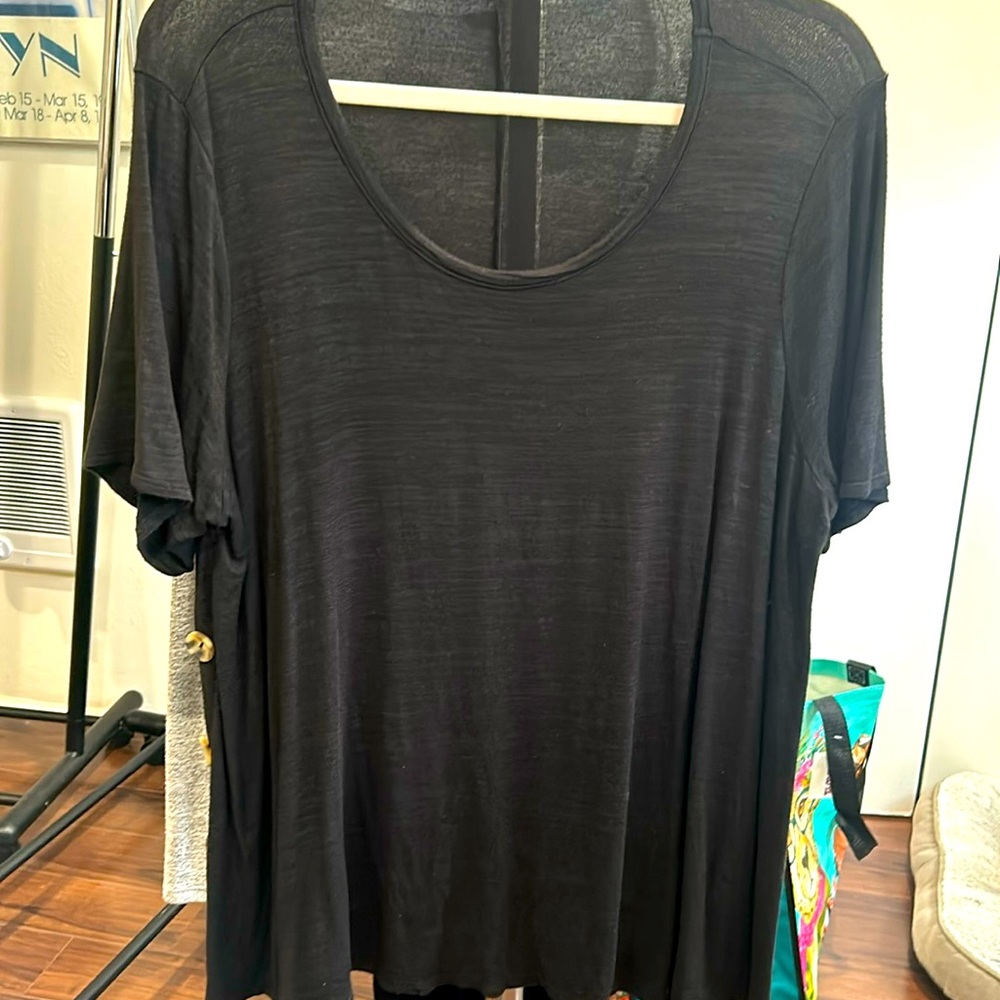 Kim and Cami Black Tee
